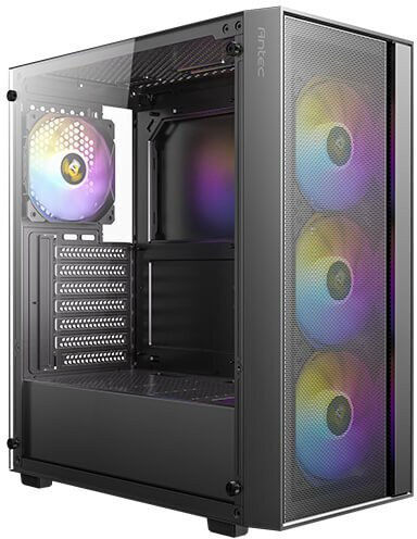 Antec AX65 Gaming Midi-Turm Computergehäuse mit Seitenfenster Schwarz