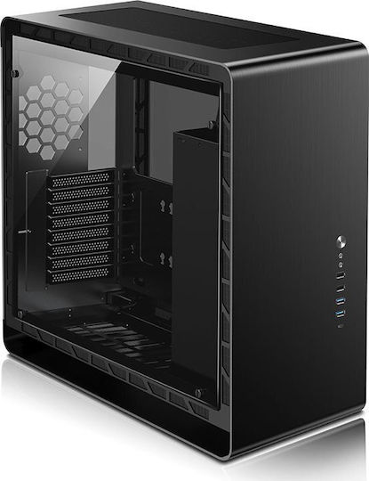Jonsbo UMX6S TG Gaming Midi Tower Κουτί Υπολογιστή με Πλαϊνό Παράθυρο Μαύρο