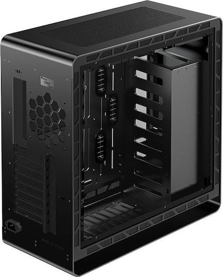 Jonsbo UMX6S TG Gaming Midi Tower Κουτί Υπολογιστή με Πλαϊνό Παράθυρο Μαύρο