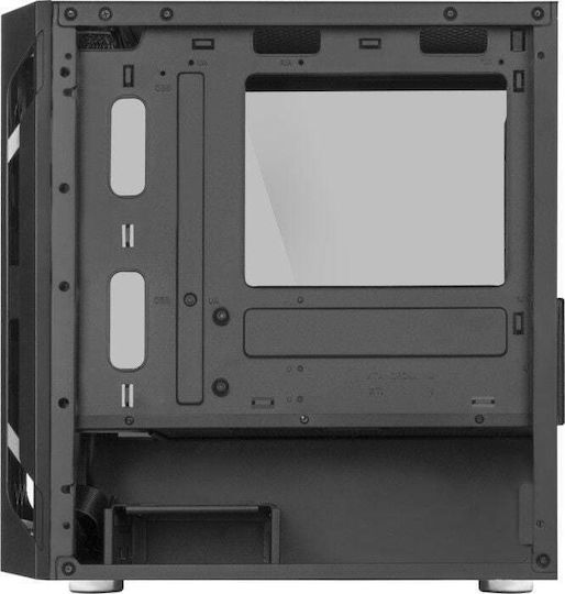 Silverstone FARA H1M PRO Gaming Mini Tower Κουτί Υπολογιστή με Πλαϊνό Παράθυρο και RGB Φωτισμό Μαύρο