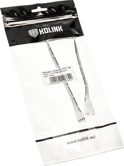 Kolink 4-Pin pwm - 4-Pin pwm Cable 0.3m White (ZUAD-1634)