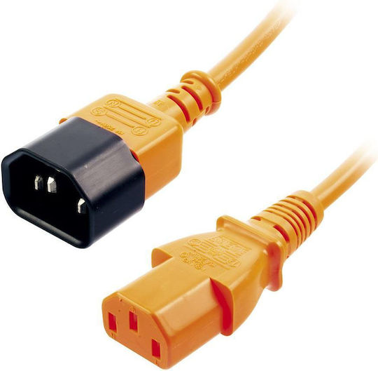 Cable Power Iec Extension 1m/orange 30474 Lindy