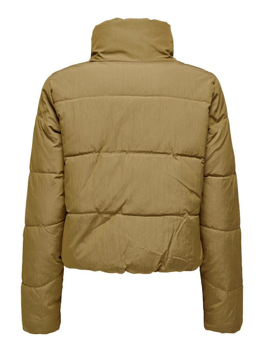 Kurz Damen Puffer Jacke für Winter Tigers Eye