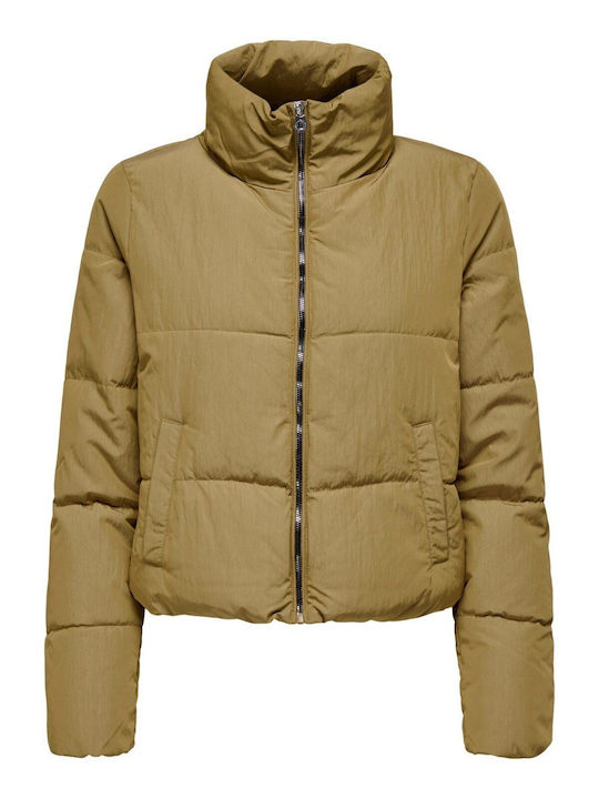 Kurz Damen Puffer Jacke für Winter Tigers Eye