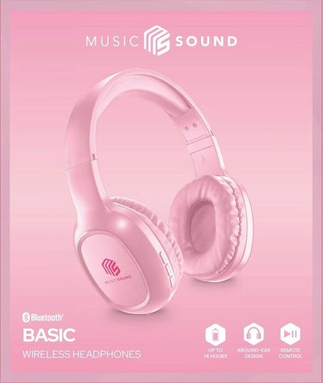 Cellular Line Music Sound Kabellos / Kabelgebunden Über Ohr Kopfhörer mit 8 Stunden Betriebszeit Rosa