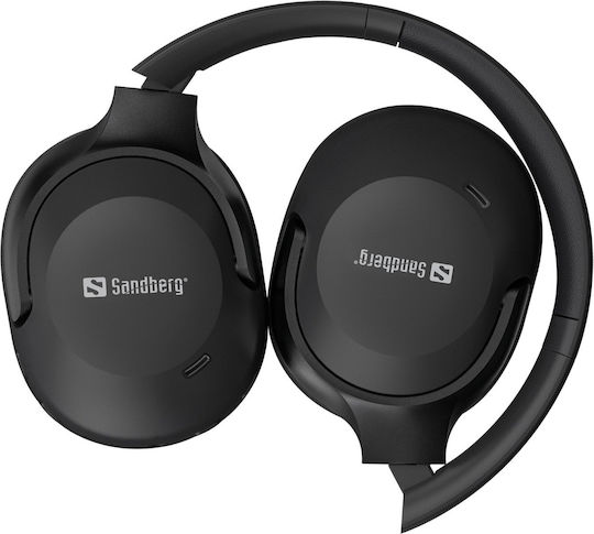Sandberg Travel Wireless / Wired Over Ear Headphones with 30 hours of Operation Black