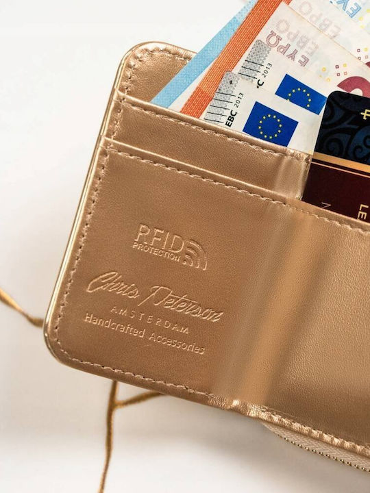 Μικρό Γυναικείο Πορτοφόλι με RFID Χρυσό