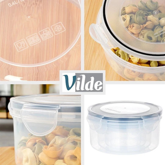 Vilde Sterk Kunststoff Mittagsboxen Transparente 4 Stück