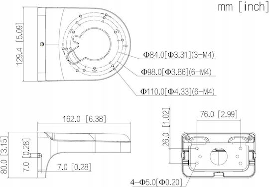 Dahua Camera Mount for CCTV Systems PFB2203W-B