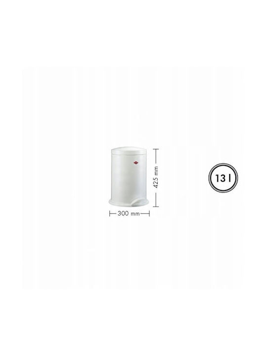 Wesco Waste Bin Waste Plastic White 13lt 1pcs