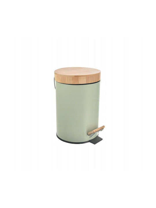 Lumarko Coș de Gunoi Metal cu Pedală Verde 3lt 1buc