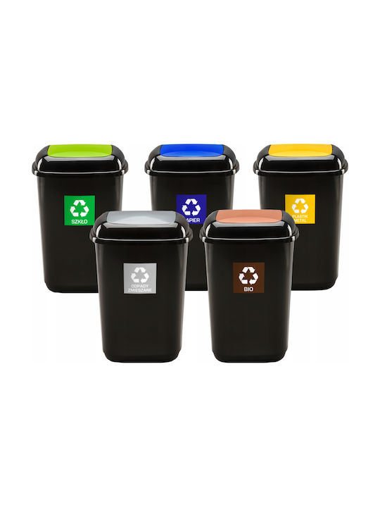 Plafor Coș de Reciclare Metal Argintiu 12lt 1buc
