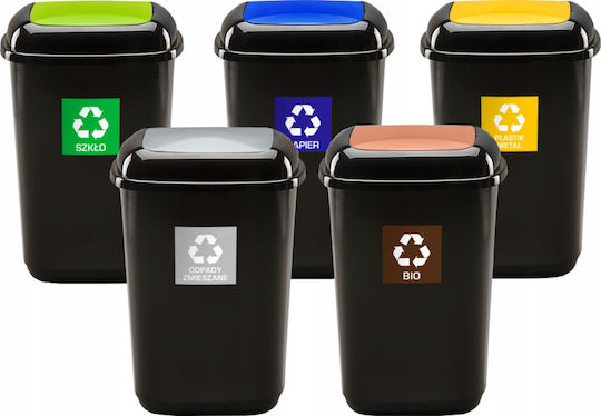 Plafor Plafor Mülleimer Recycling Kunststoff Silber 12lt