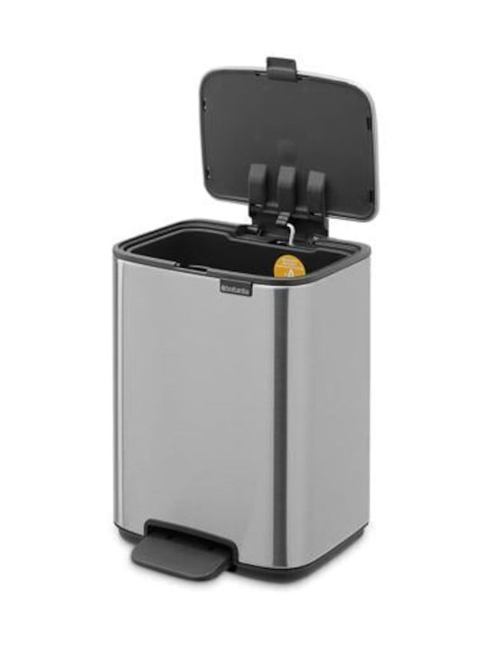 Brabantia Waste Bin Waste made of Stainless Steel with Pedal Gray 4lt 1pcs