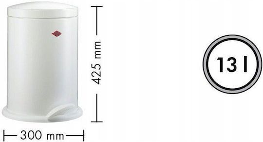 Wesco Alpha Waste Bin Plastic with Pedal Beige 13L