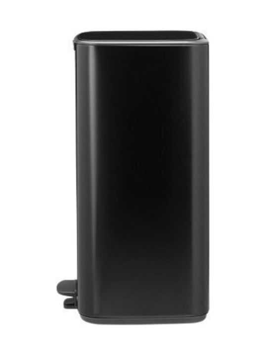 Comfort Plastic Waste Bin with Pedal Black 30lt