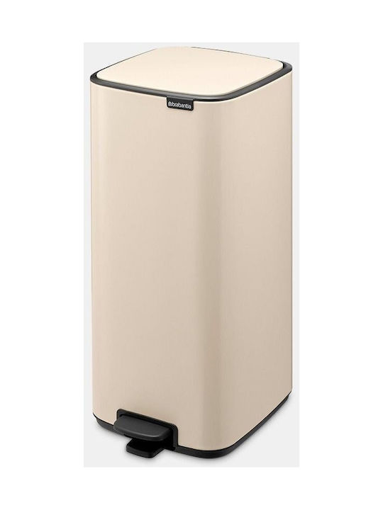Brabantia Waste Bin Waste Plastic with Pedal Beige 30lt 1pcs