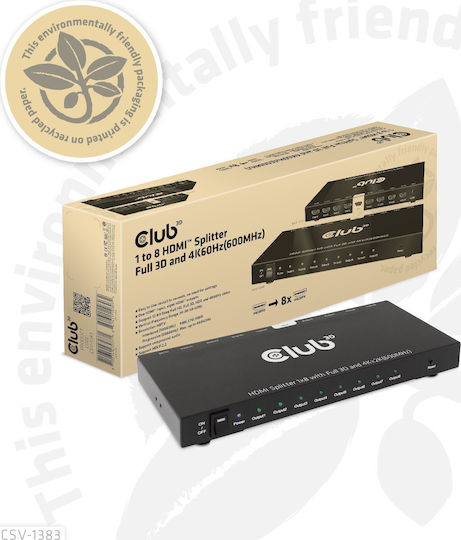Club3D 1 HDMI Splitter CSV-1383