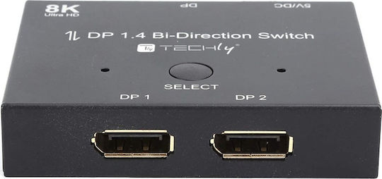 Techly Splitter IDATA-DP-2DP-8KT 8059018365535