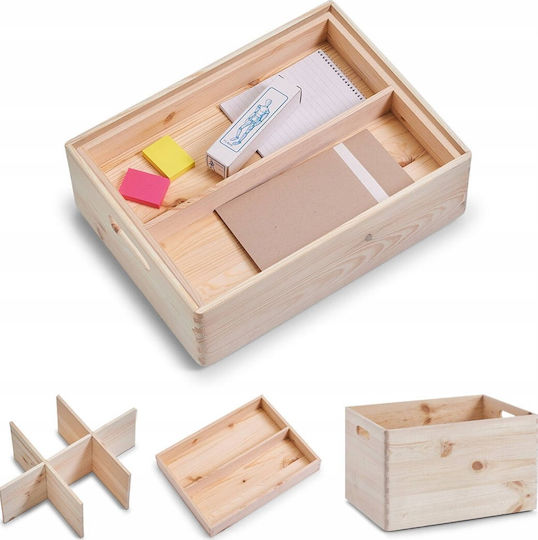 Zeller Hölzernes Aufbewahrungsbox mit Deckel