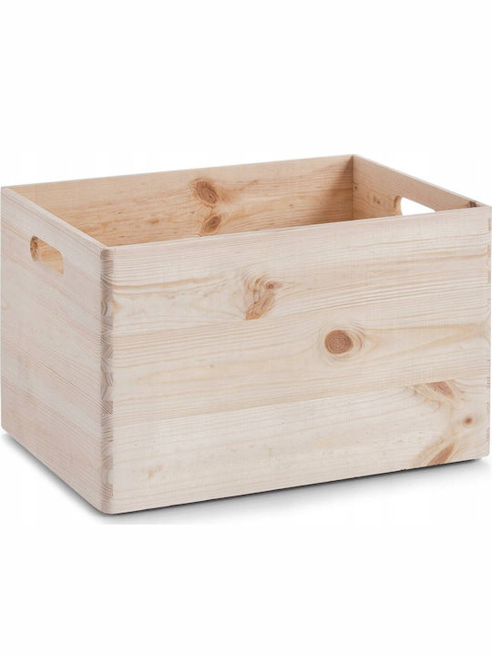 Zeller Wooden Storage Box with Lid 40x30x24cm 1pcs