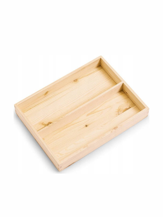 Zeller Wooden Storage Box with Lid 40x30x24cm 1pcs