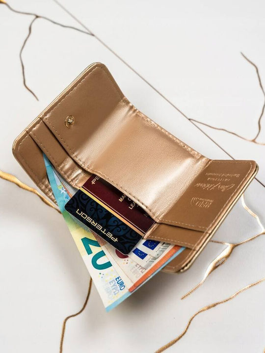 Малък Дамски Портфейл с RFID Златист