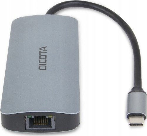 Dicota USB-C Docking Station με DisplayPort 4K PD Ethernet Ασημί (D32062)