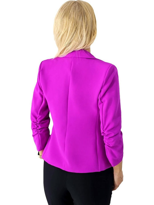 Short Women's Blazer Purple