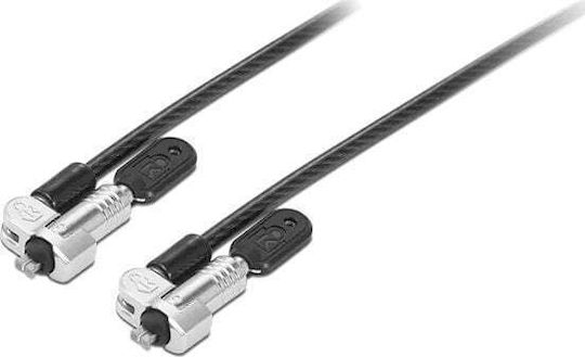 Lenovo Kensington Nanosaver Twin Head Sicherheitskabelschloss Schwarzes 1.8 M Für Thinkcentre M75t Gen 2 Thinkpad L13 Yoga Gen 3 T14s Gen 3 X13 Gen 3