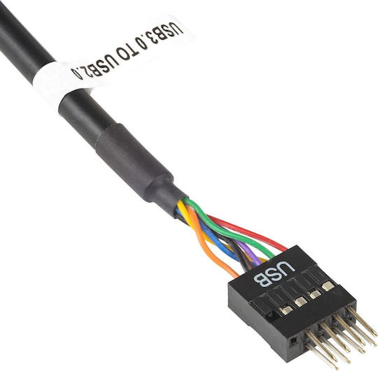Akyga USB-A to Lightning Cable Μαύρο 0.2m (5901720136350)