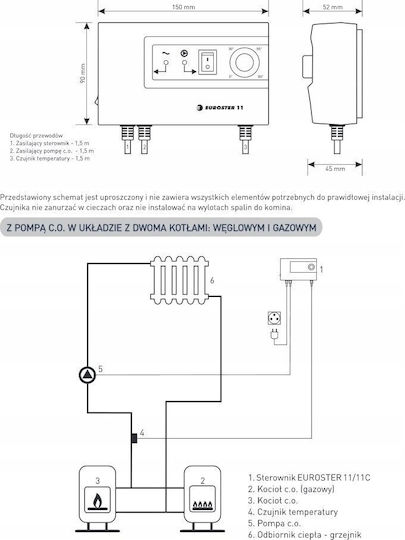 Euroster Pump Controller Euroster E11c Black