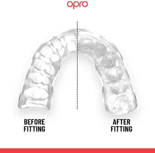 Opro Instant Custom-Fit Mouth Guard Camo Adults Black Blue Silver