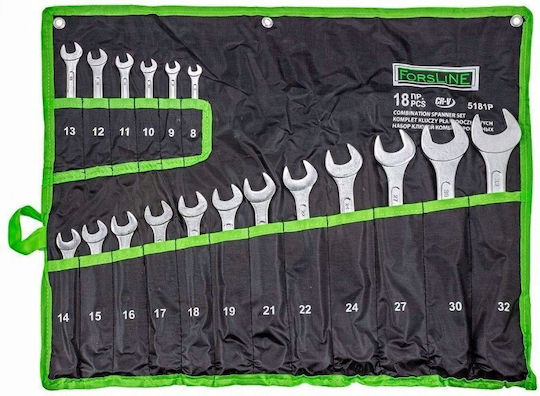 18 Pieces Combination German Polygon Wrenches 8-32mm