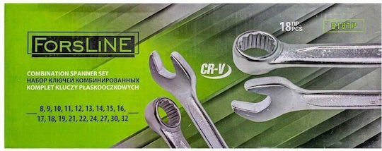 18 Pieces Combination German Polygon Wrenches 8-32mm