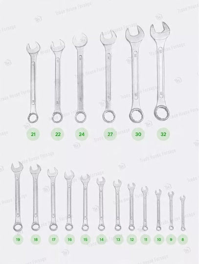 18 Pieces Combination German Polygon Wrenches 8-32mm
