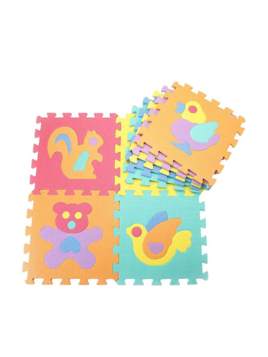 Lean Toys Interactive Kids Floor Puzzle with Animals 9 Pieces