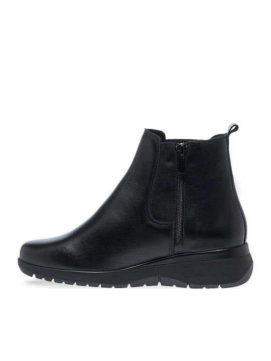 Leather Women's Ankle Boots Black