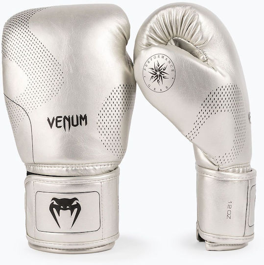 Venum Mănuși de Box din Piele Sintetică pentru Competiție Argintiu