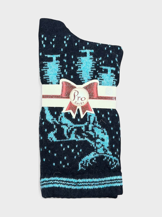 Pro Socks Дамски Коледни Чорапи Blue 1Пакет