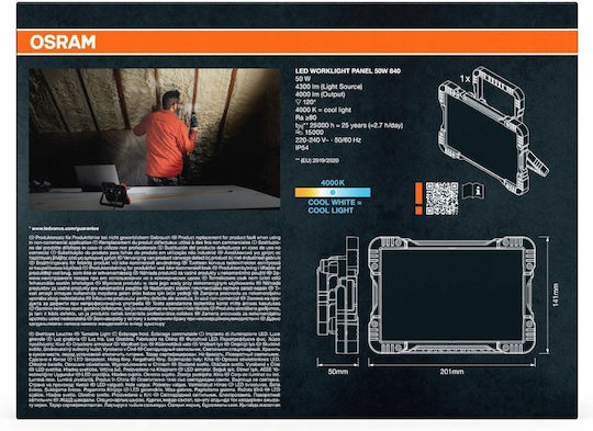 Osram Arbeitsbeleuchtung LED IP20 mit einer Helligkeit von bis zu 4500lm