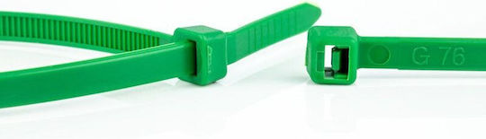 Kabelbinder Kunststoff in Grün Farbe (100 Stück)