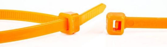 Kabelbinder Kunststoff in Orangen Farbe (100 Stück)