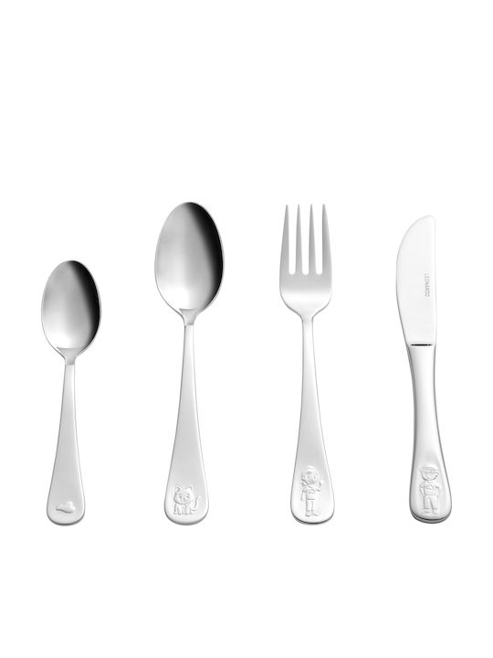 Leonardo Cutlery Set Silver 4pcs