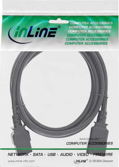Inline Power Extension Cable C19 To C20 10m Black Inline Il16641h