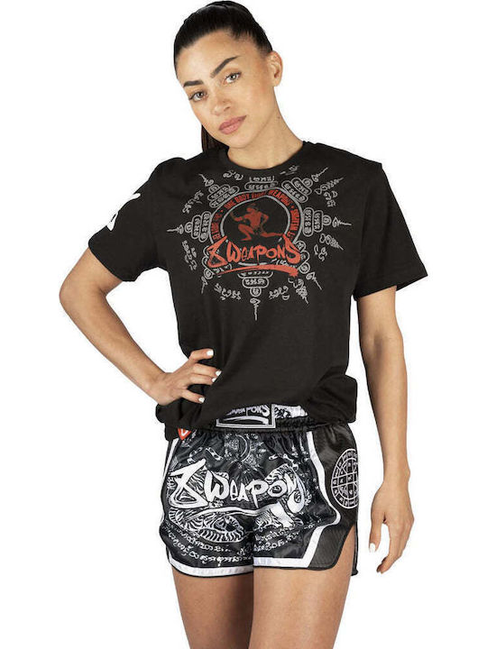 8 Weapons Short Sleeve Shirt 8010072 for Muay Thai Black