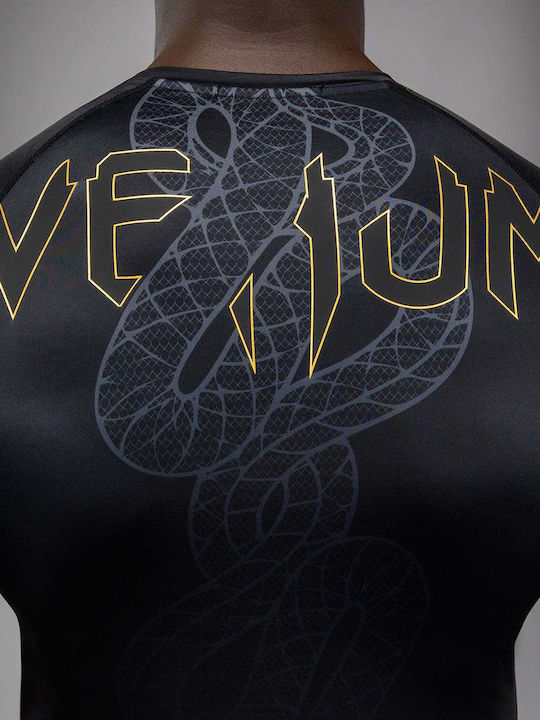 Venum Short Sleeve Shirt VENUM-05749-109 for Jiu-Jitsu / MMA Black