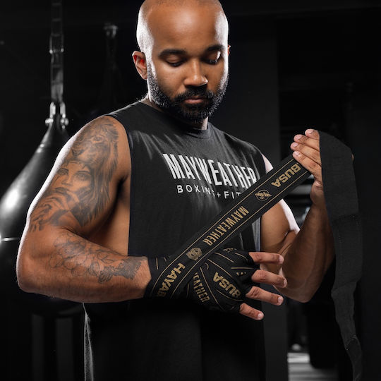 Бандажи Hayabusa Mayweather 180” Stretch Hand Wraps Черно Златно