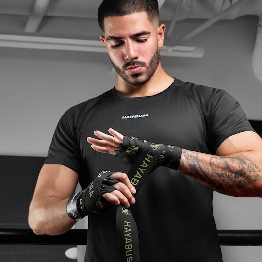 Μπαντάζ Hayabusa 180” Deluxe Hand Wraps Black Gold