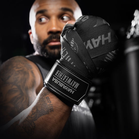 Martial Arts Hand Wraps Hayabusa Mayweather 180” Deluxe Hand Wraps Black Grey